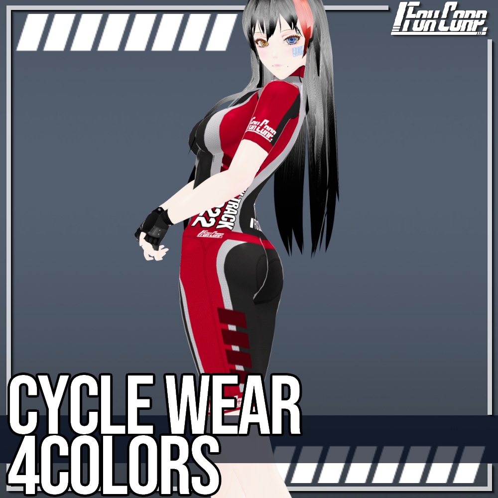 VRoid用 4色展開 サイクルウェアセット - CycleWear 4Colors