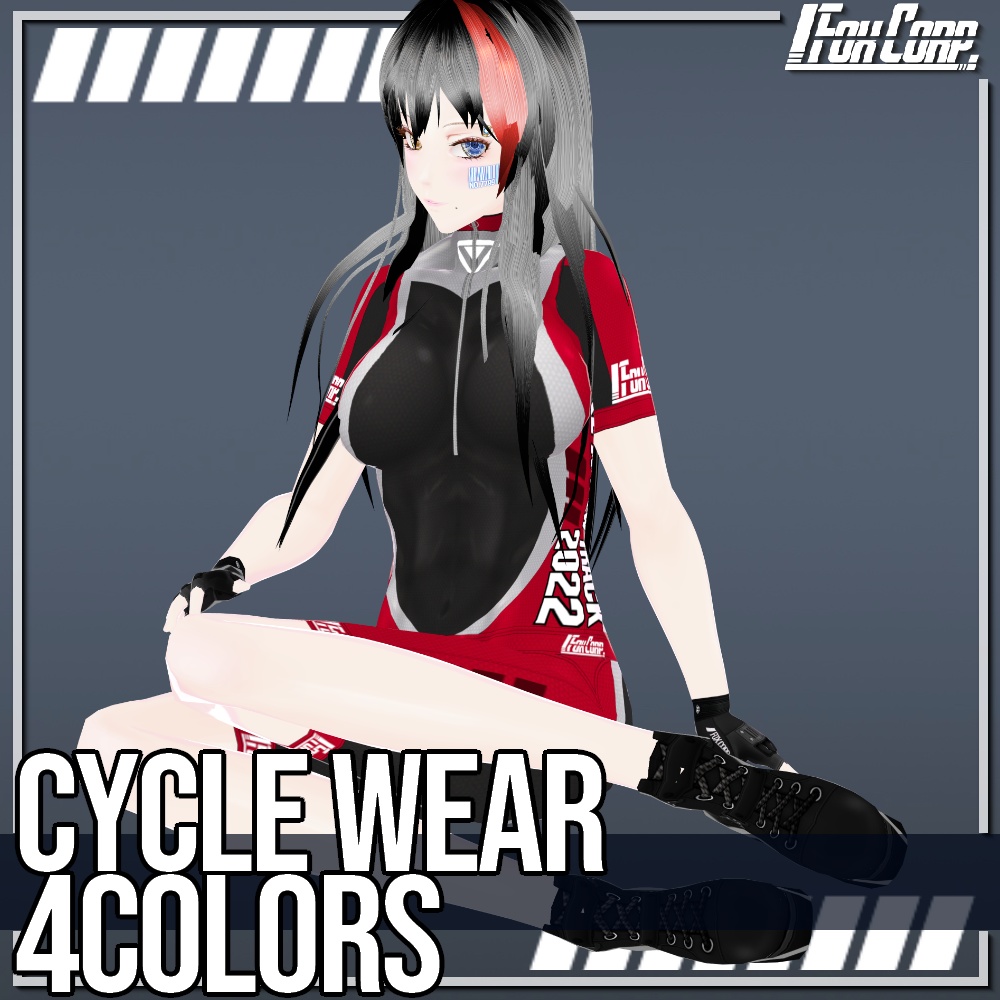 VRoid用 4色展開 サイクルウェアセット - CycleWear 4Colors