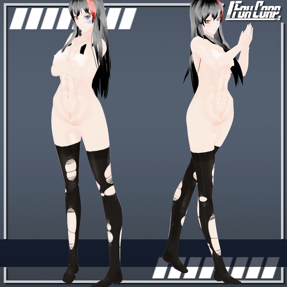 VRoid用 2x2色 黒タイツセット - Black Tights 2x2Colors