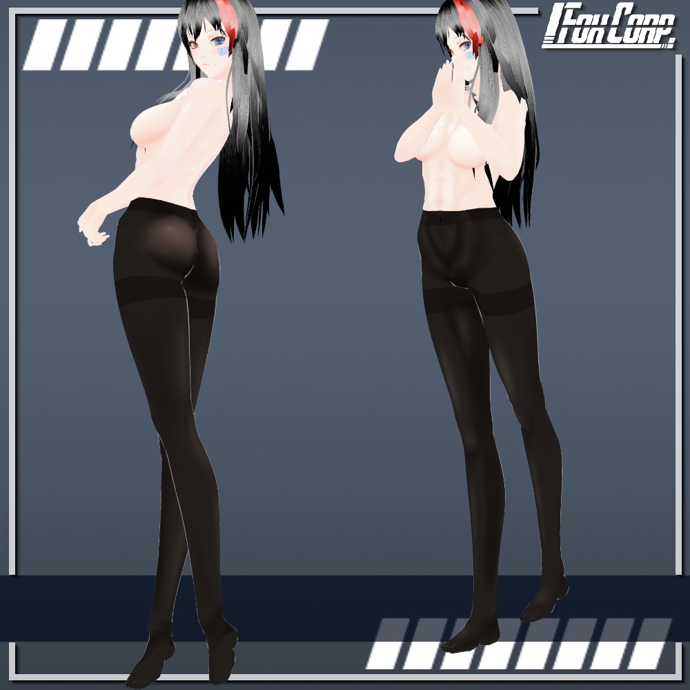 VRoid用 2x2色 黒タイツセット - Black Tights 2x2Colors