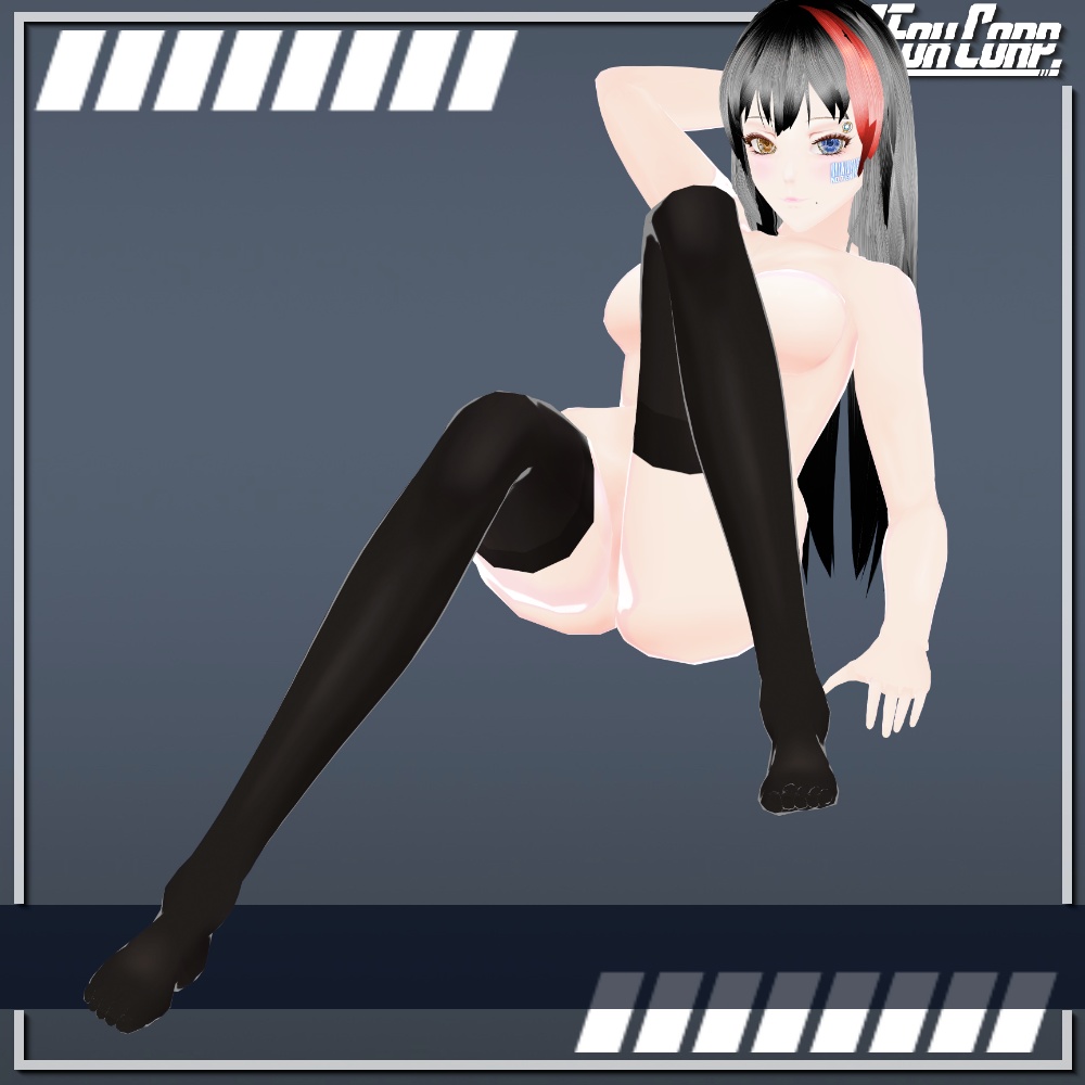 VRoid用 2x2色 黒タイツセット - Black Tights 2x2Colors