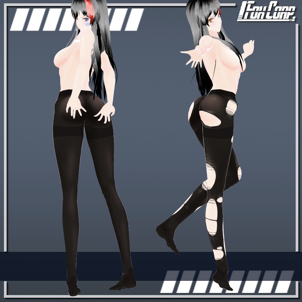 VRoid用 2x2色 黒タイツセット - Black Tights 2x2Colors