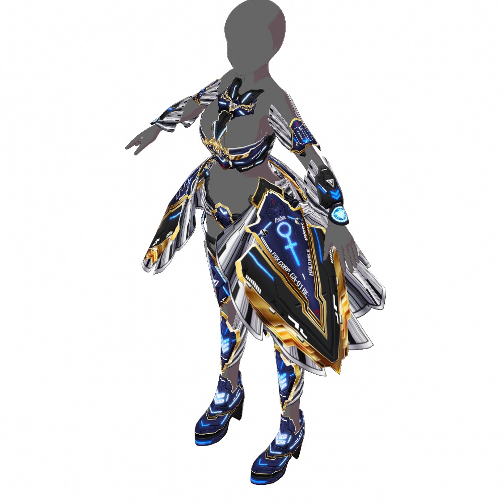 VRoid用 サイバーアーマー 第2世代 天輪弐式 - Cyber Armor 2nd GEN. "HALO Mk.Ⅱ"