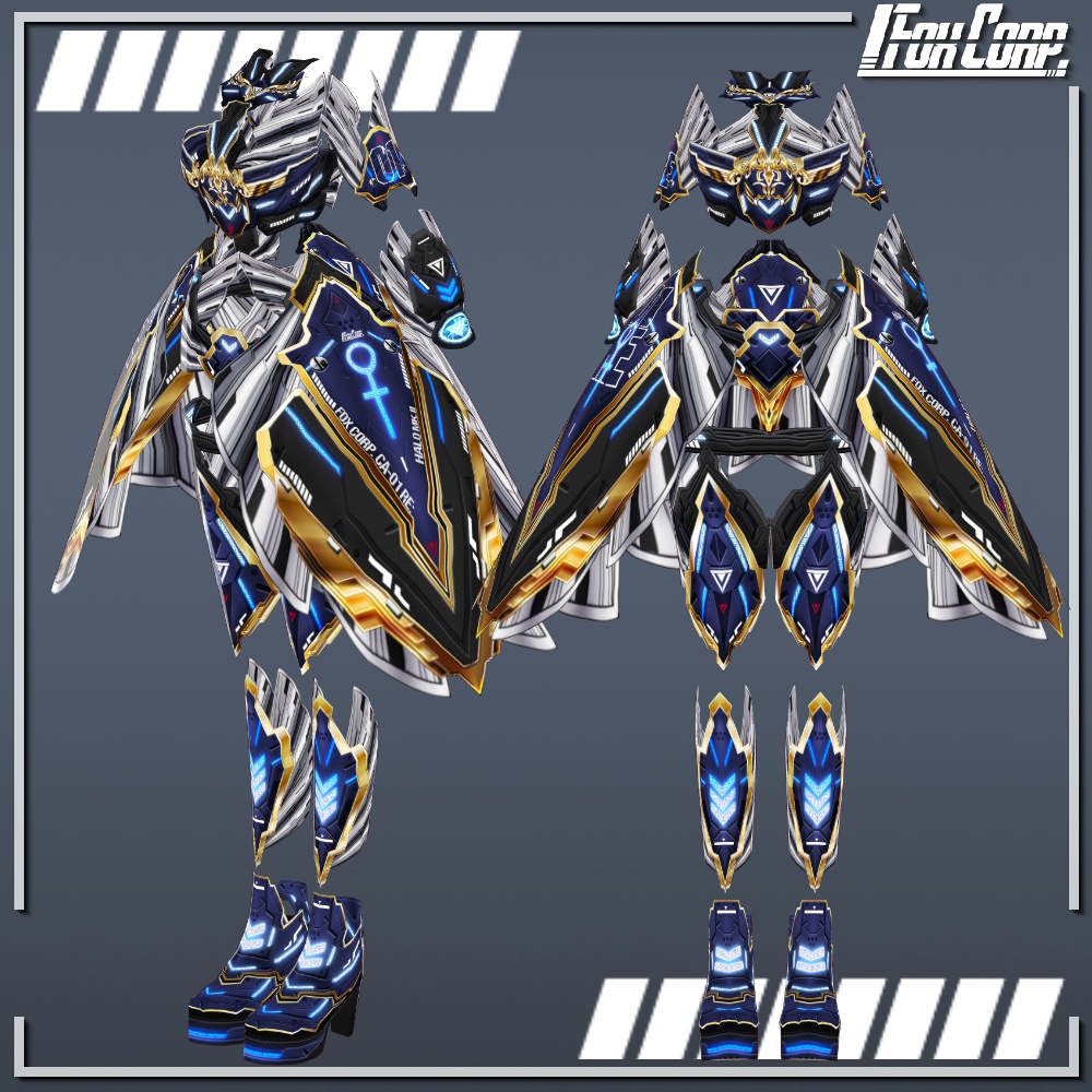 VRoid用 サイバーアーマー 第2世代 天輪弐式 - Cyber Armor 2nd GEN. "HALO Mk.Ⅱ"