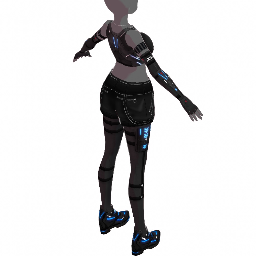 VRoid用 4色展開 サイバーアウトフィット "U.m.b.r.a." - Cyber Outfit "U.m.b.r.a." 4Colors