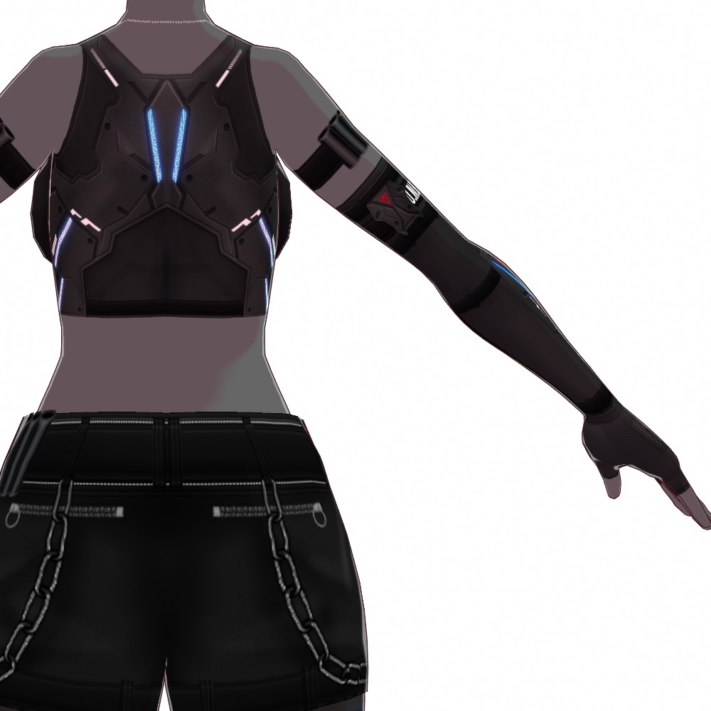 VRoid用 4色展開 サイバーアウトフィット "U.m.b.r.a." - Cyber Outfit "U.m.b.r.a." 4Colors