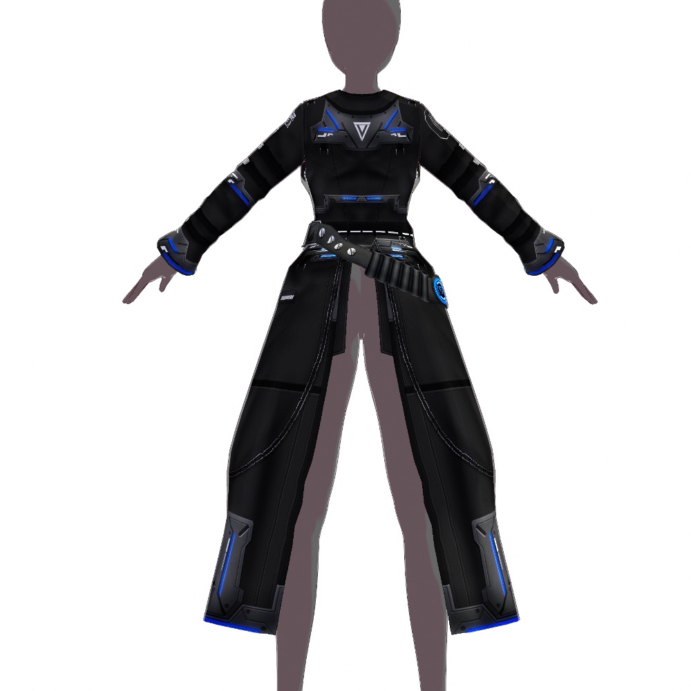 VRoid用 4色展開 サイバーコート "R.E.A.P.E.R." - Cyber Coat "R.E.A.P.E.R." 4Colors