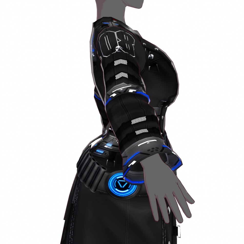 VRoid用 4色展開 サイバーコート "R.E.A.P.E.R." - Cyber Coat "R.E.A.P.E.R." 4Colors