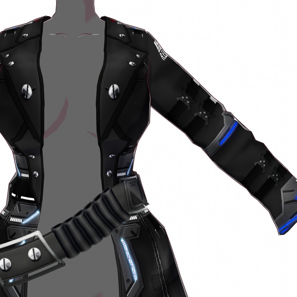 VRoid用 4色展開 サイバーコート "R.E.A.P.E.R." - Cyber Coat "R.E.A.P.E.R." 4Colors