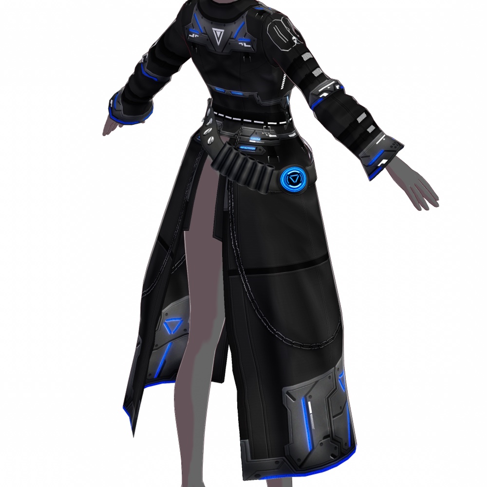 VRoid用 4色展開 サイバーコート "R.E.A.P.E.R." - Cyber Coat "R.E.A.P.E.R." 4Colors