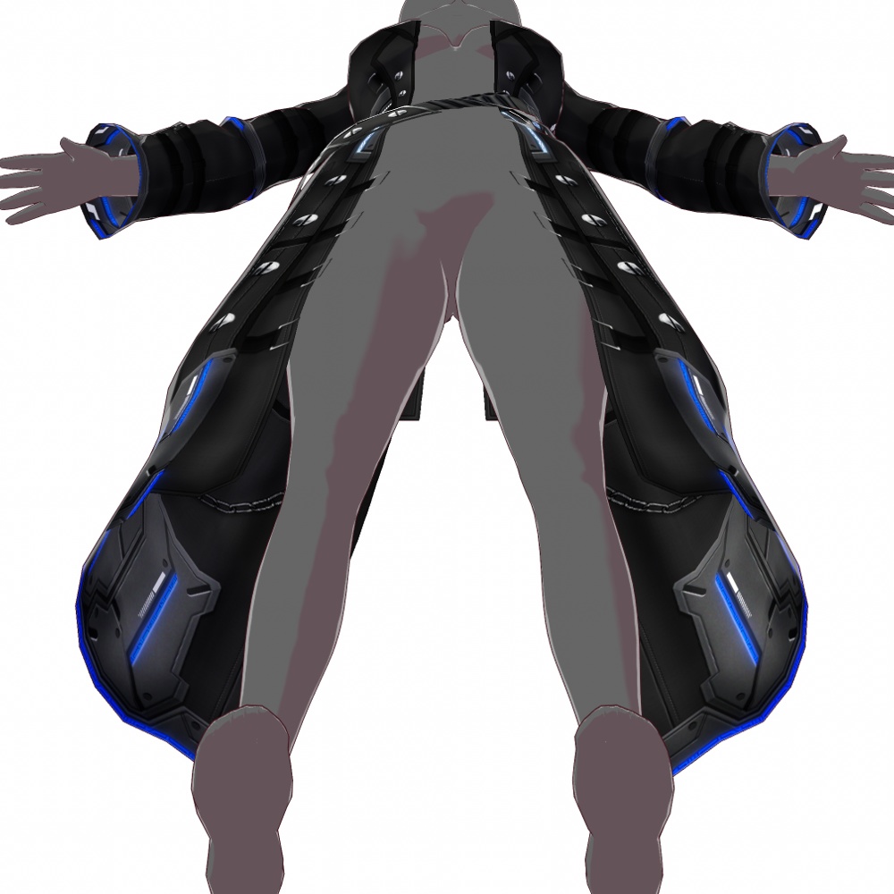 VRoid用 4色展開 サイバーコート "R.E.A.P.E.R." - Cyber Coat "R.E.A.P.E.R." 4Colors