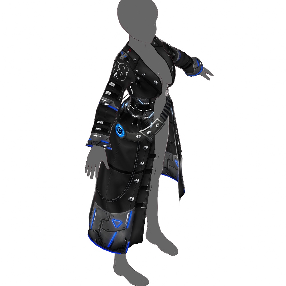 VRoid用 4色展開 サイバーコート "R.E.A.P.E.R." - Cyber Coat "R.E.A.P.E.R." 4Colors