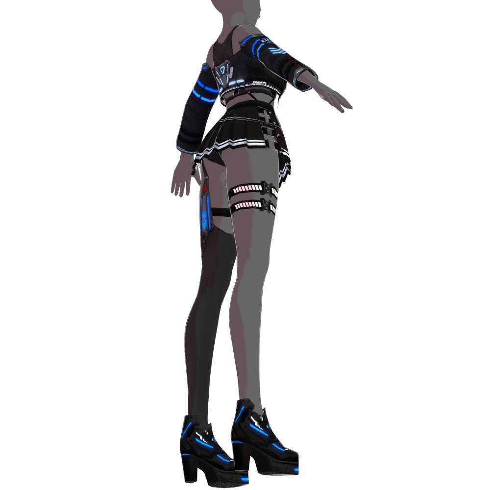 VRoid用 4色*2色展開 サイバージャケット "N.A.C.H.T." - Cyber Jacket "N.A.C.H.T." 4*2Colors