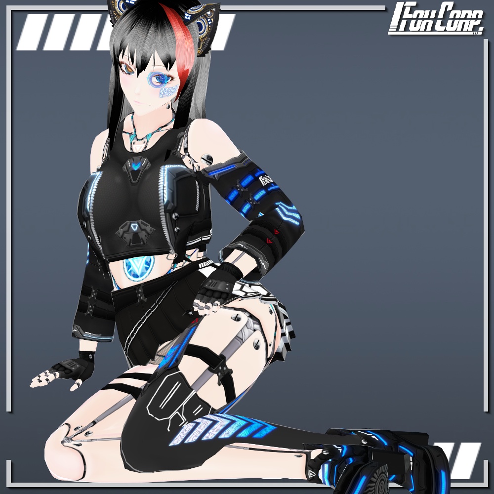 VRoid用 4色*2色展開 サイバージャケット "N.A.C.H.T." - Cyber Jacket "N.A.C.H.T." 4*2Colors