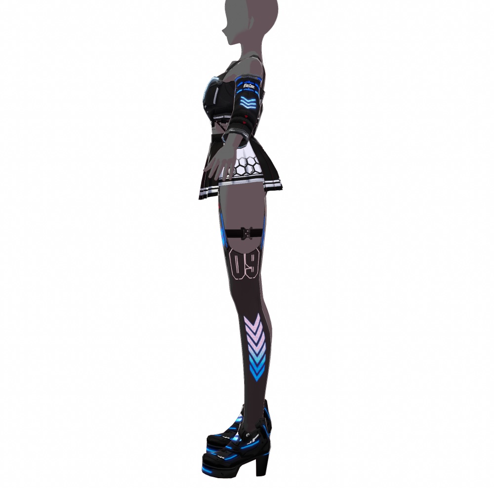 VRoid用 4色*2色展開 サイバージャケット "N.A.C.H.T." - Cyber Jacket "N.A.C.H.T." 4*2Colors