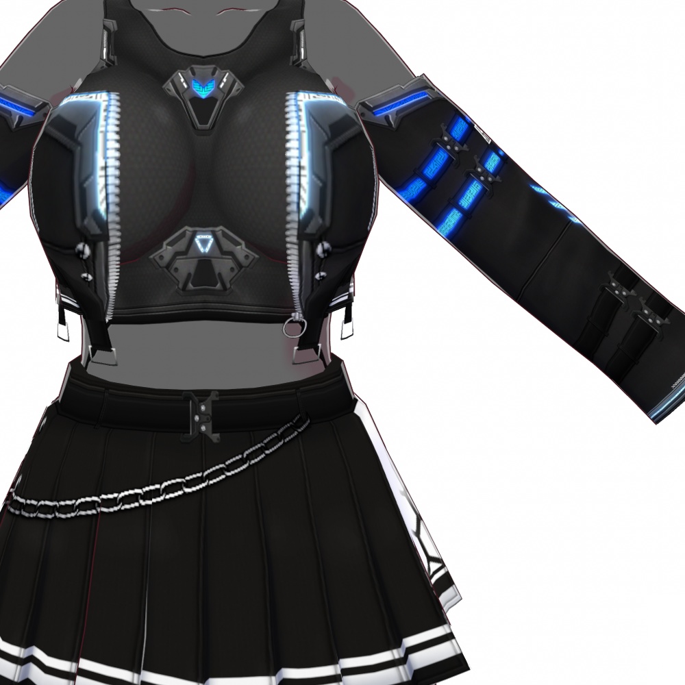 VRoid用 4色*2色展開 サイバージャケット "N.A.C.H.T." - Cyber Jacket "N.A.C.H.T." 4*2Colors