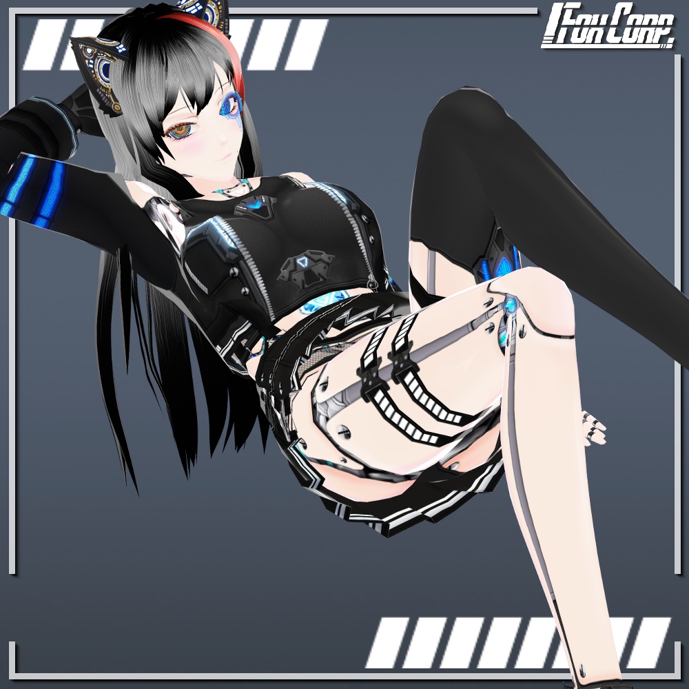 VRoid用 4色*2色展開 サイバージャケット "N.A.C.H.T." - Cyber Jacket "N.A.C.H.T." 4*2Colors