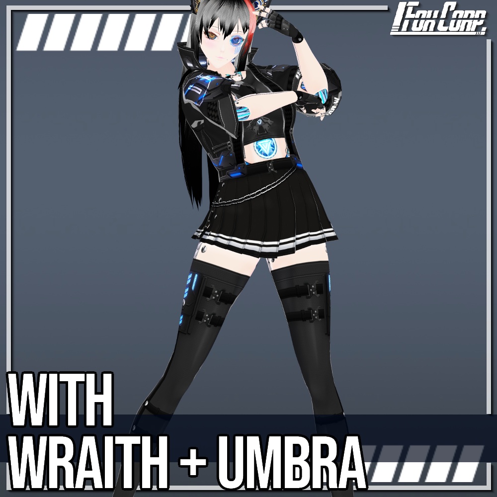 VRoid用 4色*2色展開 サイバージャケット "N.A.C.H.T." - Cyber Jacket "N.A.C.H.T." 4*2Colors