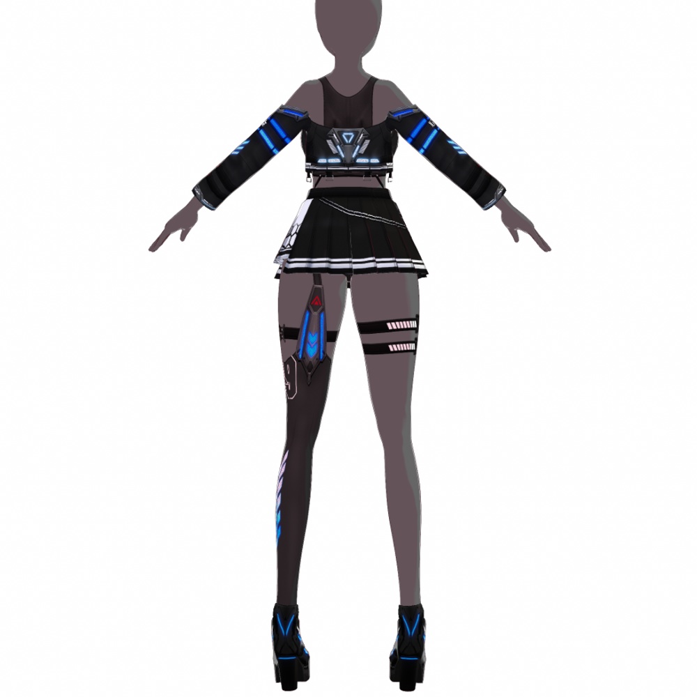 VRoid用 4色*2色展開 サイバージャケット "N.A.C.H.T." - Cyber Jacket "N.A.C.H.T." 4*2Colors