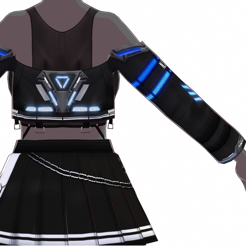 VRoid用 4色*2色展開 サイバージャケット "N.A.C.H.T." - Cyber Jacket "N.A.C.H.T." 4*2Colors