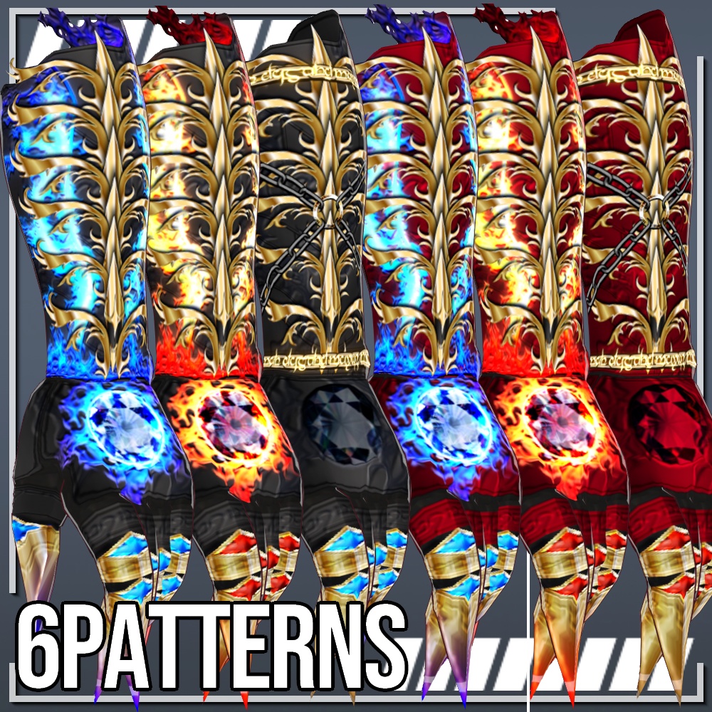 VRoid用 竜の爪/悪魔の爪 - Dragon Claws/Daemon Claws