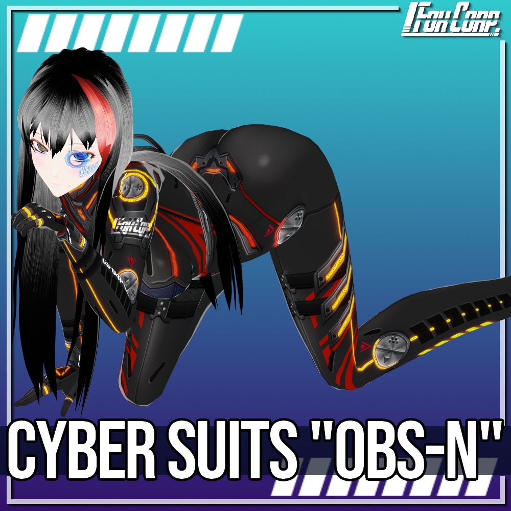 VRoid用 4色*4色展開 サイバースーツ "OBS-N" - Cyber Suits "OBS-N" 4*4Colors