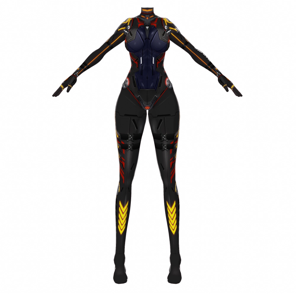 VRoid用 4色*4色展開 サイバースーツ "OBS-N" - Cyber Suits "OBS-N" 4*4Colors