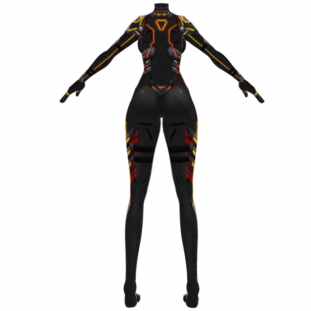 VRoid用 4色*4色展開 サイバースーツ "OBS-N" - Cyber Suits "OBS-N" 4*4Colors