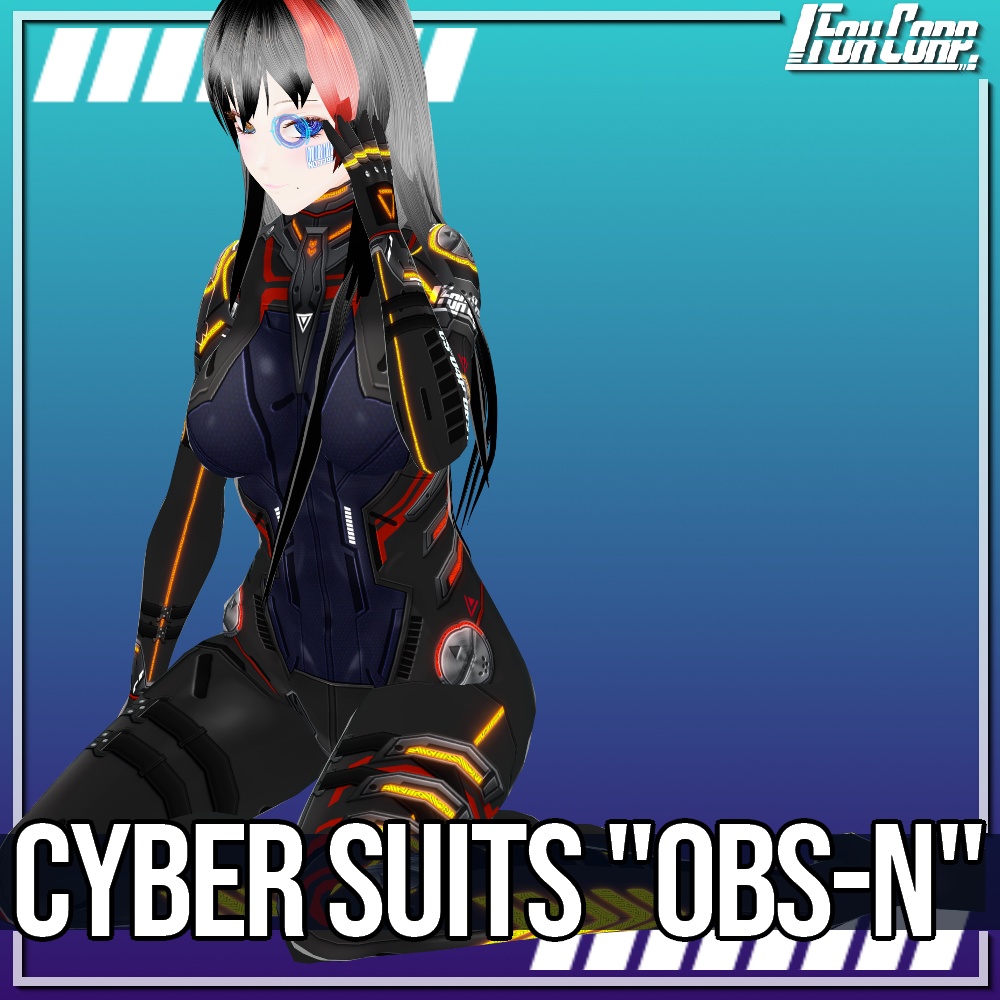 VRoid用 4色*4色展開 サイバースーツ "OBS-N" - Cyber Suits "OBS-N" 4*4Colors