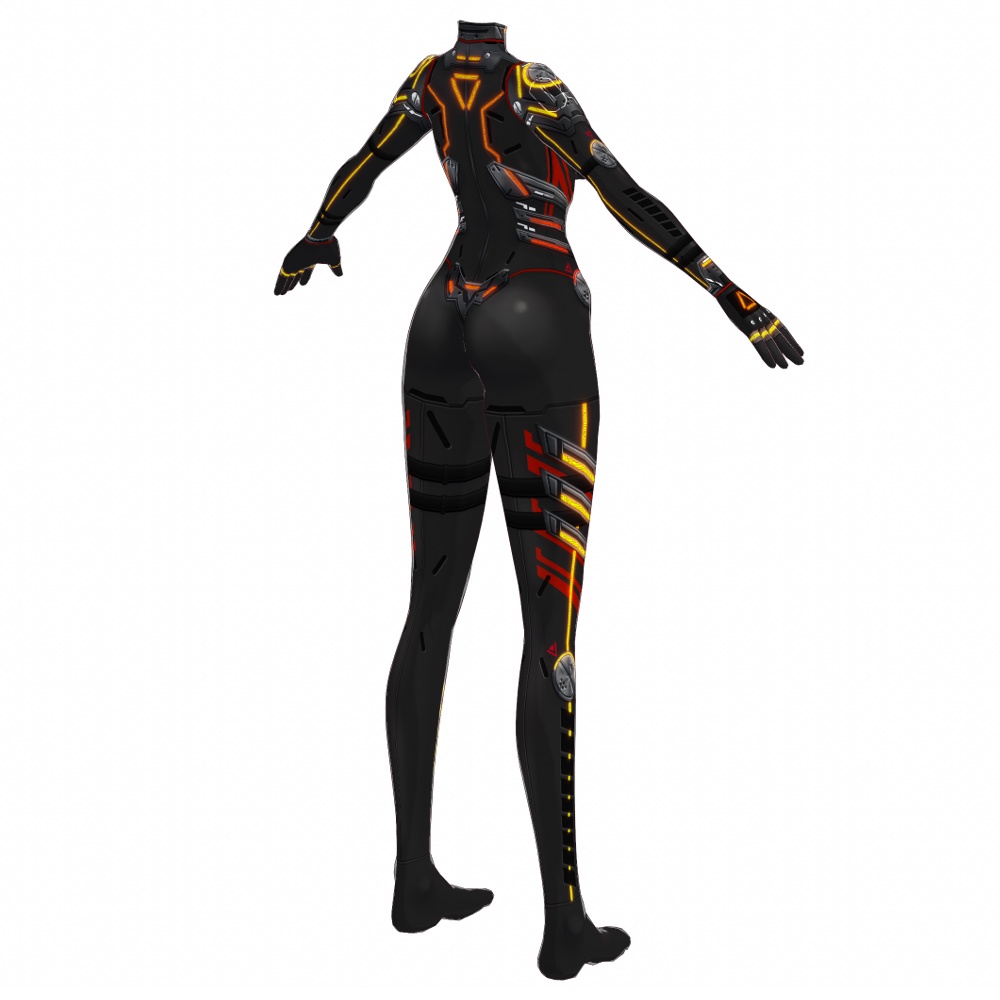 VRoid用 4色*4色展開 サイバースーツ "OBS-N" - Cyber Suits "OBS-N" 4*4Colors