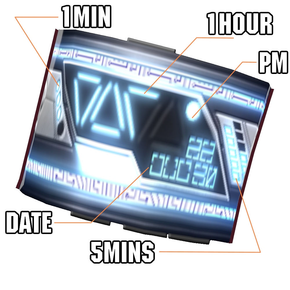 VRoid用 FREE! サイバーウォッチ 4色 - Cyber Watch 4Colors