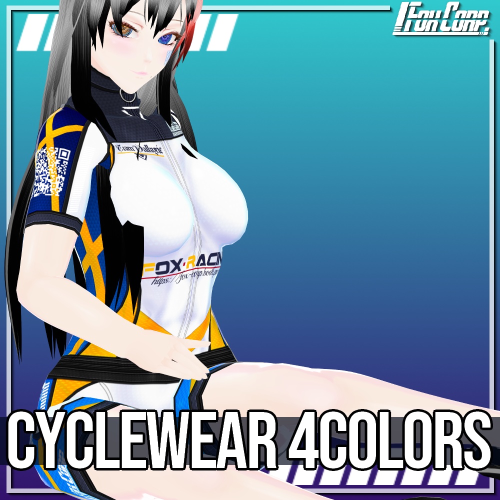 VRoid用 4色展開 サイクルウェアセット - CycleWear 4Colors