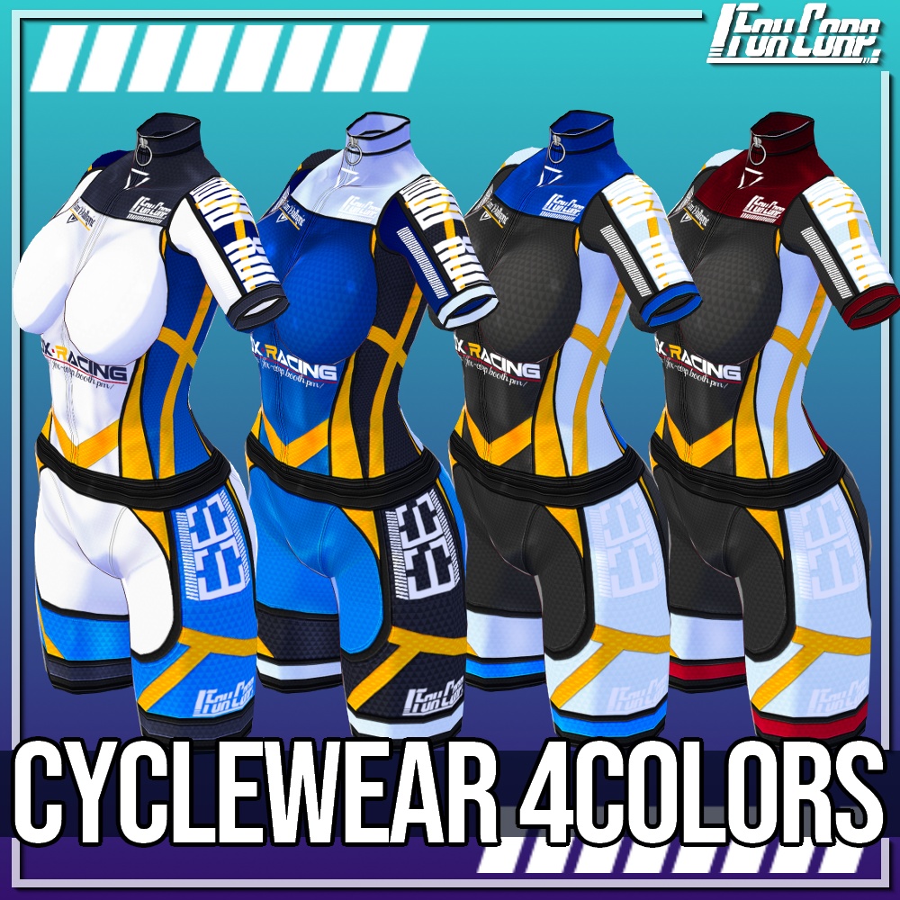 VRoid用 4色展開 サイクルウェアセット - CycleWear 4Colors