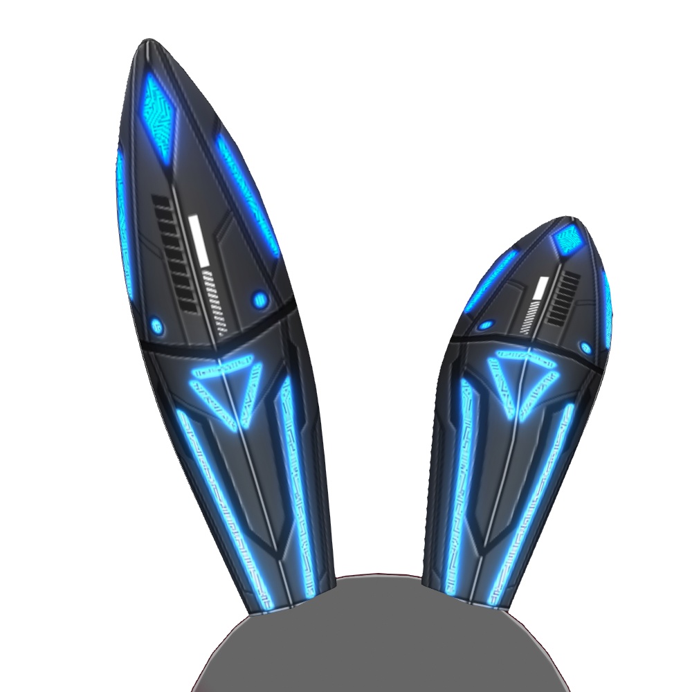 VRoid用 4x2色展開 サイバーラビットイヤー - Cyber Rabbit Ear 4x2Colors