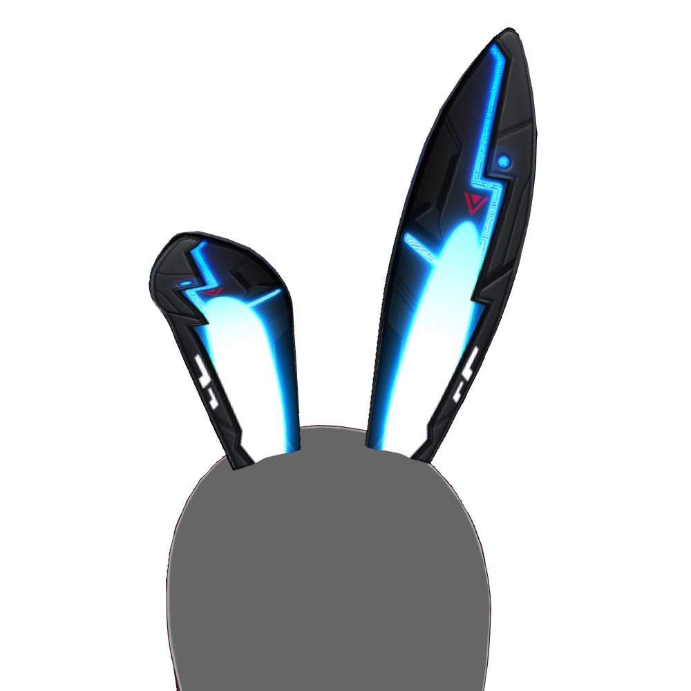 VRoid用 4x2色展開 サイバーラビットイヤー - Cyber Rabbit Ear 4x2Colors