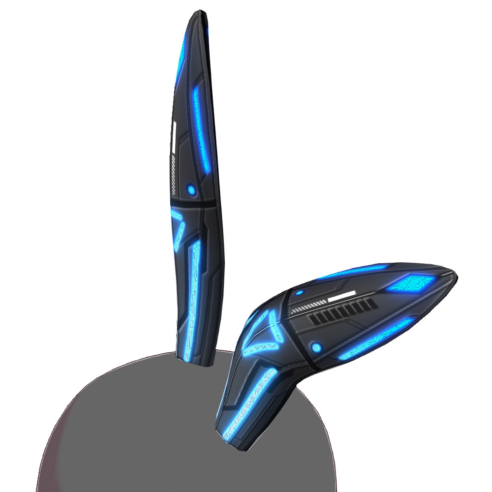 VRoid用 4x2色展開 サイバーラビットイヤー - Cyber Rabbit Ear 4x2Colors