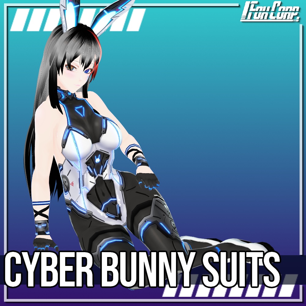VRoid用 4x2色展開 サイバーバニースーツ - Cyber Bunny Suits 4x2Colors
