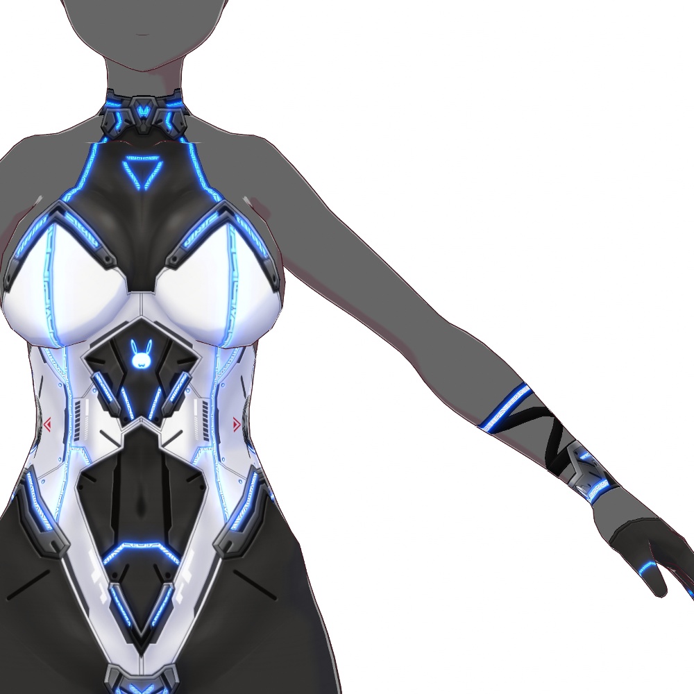 VRoid用 4x2色展開 サイバーバニースーツ - Cyber Bunny Suits 4x2Colors