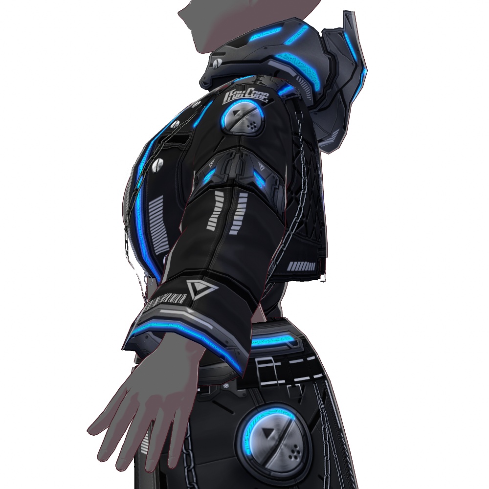 VRoid用 4x2色展開 サイバーコート "D.I.E.Z." - Cyber Coat "D.I.E.Z." 4x2Colors