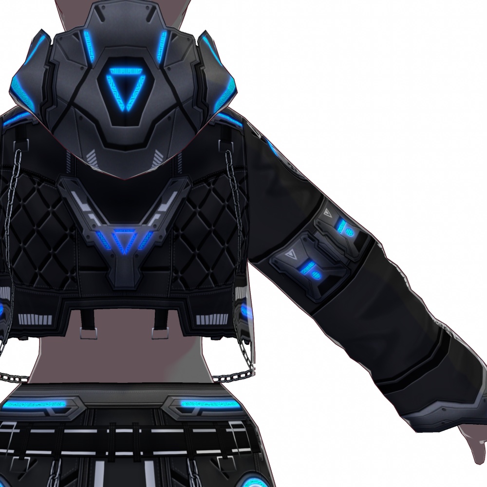 VRoid用 4x2色展開 サイバーコート "D.I.E.Z." - Cyber Coat "D.I.E.Z." 4x2Colors