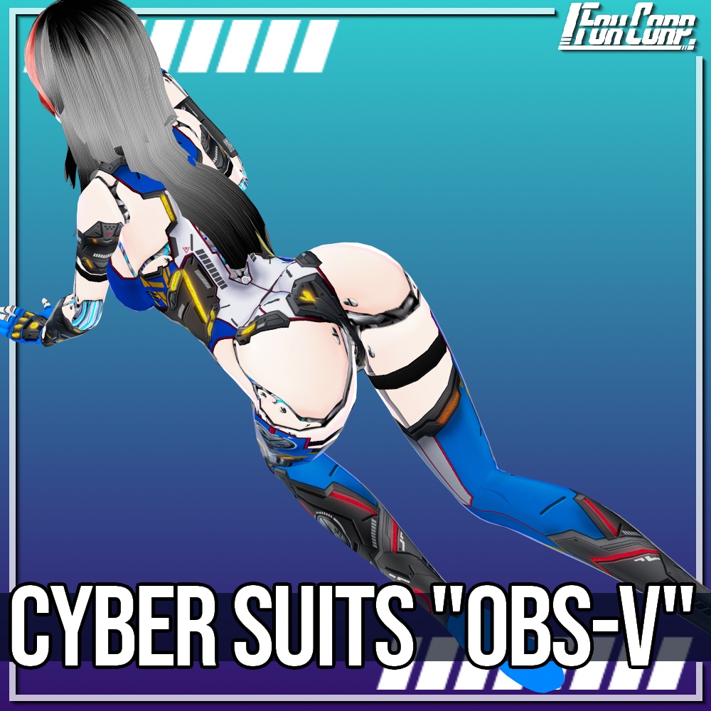 VRoid用 3色*4色展開 サイバースーツ "OBS-V" - Cyber Suits "OBS-V" 3*4Colors
