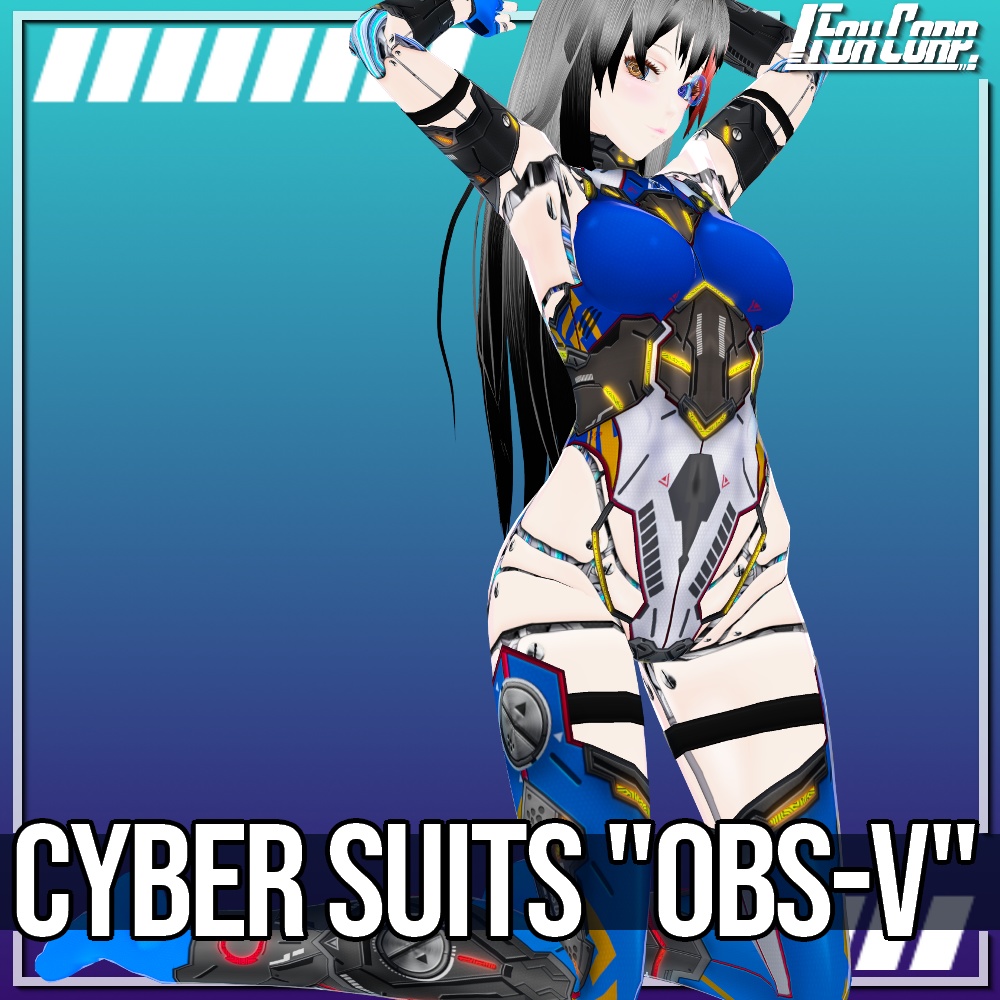 VRoid用 3色*4色展開 サイバースーツ "OBS-V" - Cyber Suits "OBS-V" 3*4Colors