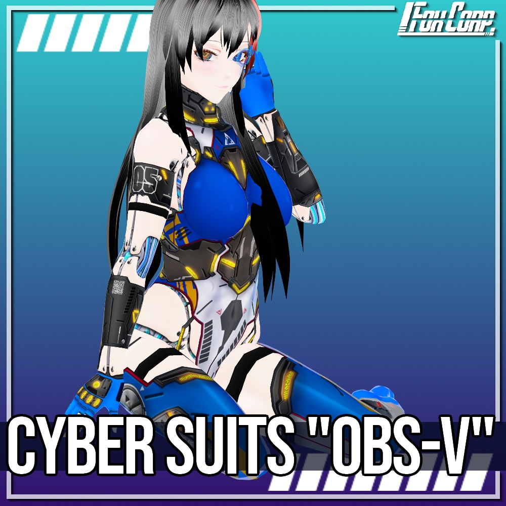 VRoid用 3色*4色展開 サイバースーツ "OBS-V" - Cyber Suits "OBS-V" 3*4Colors