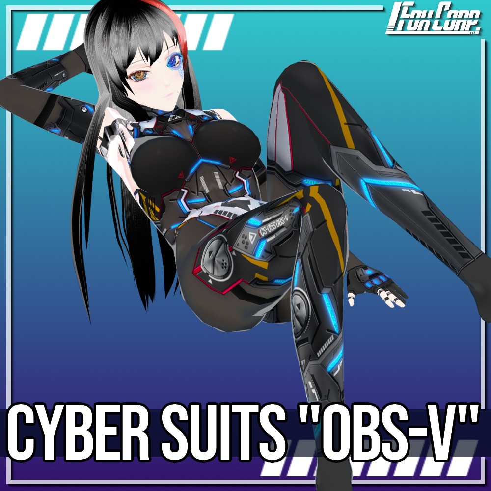 VRoid用 3色*4色展開 サイバースーツ "OBS-V" - Cyber Suits "OBS-V" 3*4Colors