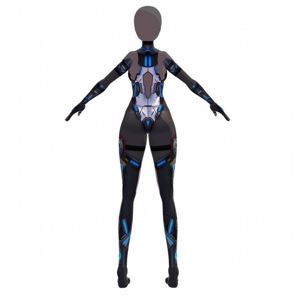 VRoid用 3色*4色展開 サイバースーツ "OBS-V" - Cyber Suits "OBS-V" 3*4Colors