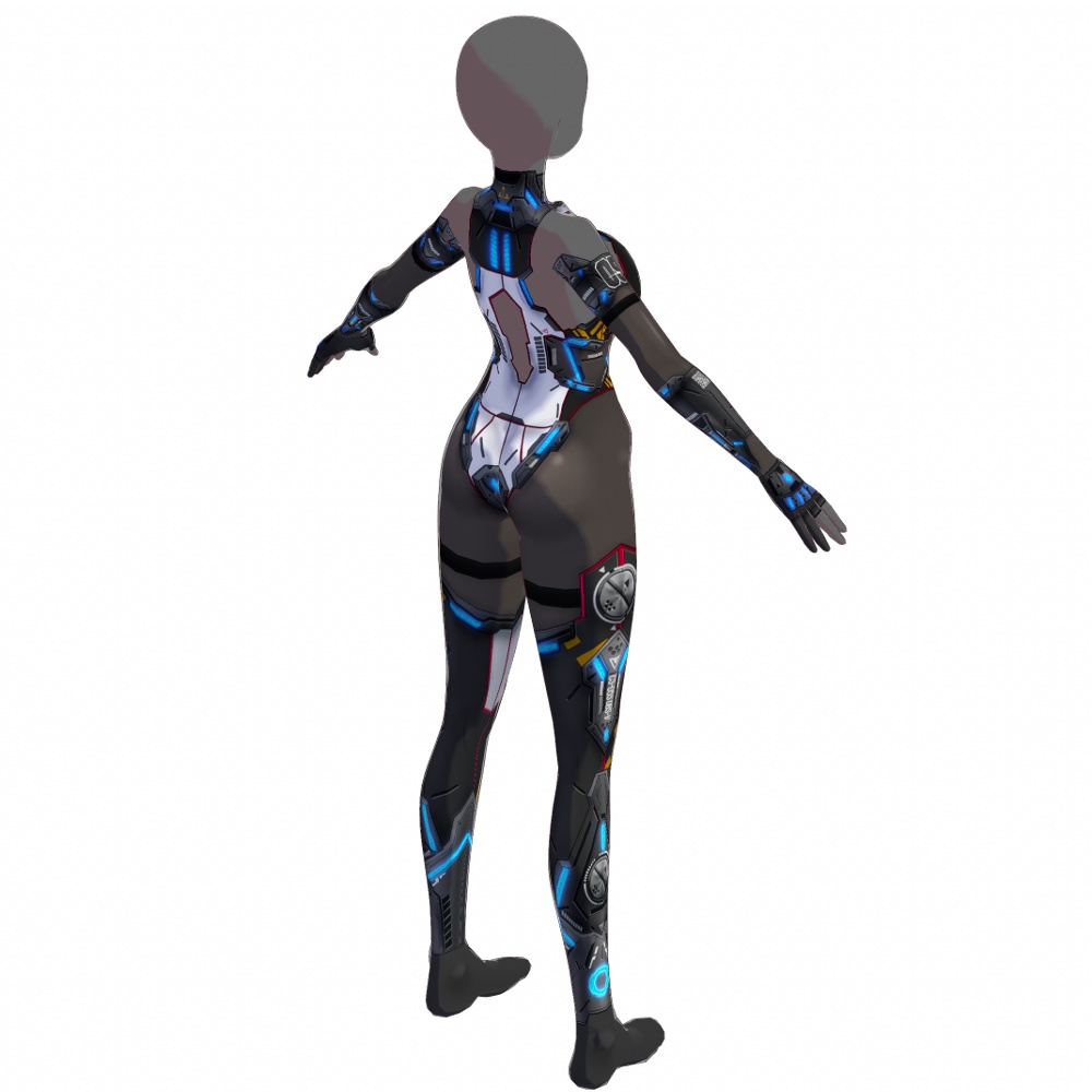 VRoid用 3色*4色展開 サイバースーツ "OBS-V" - Cyber Suits "OBS-V" 3*4Colors