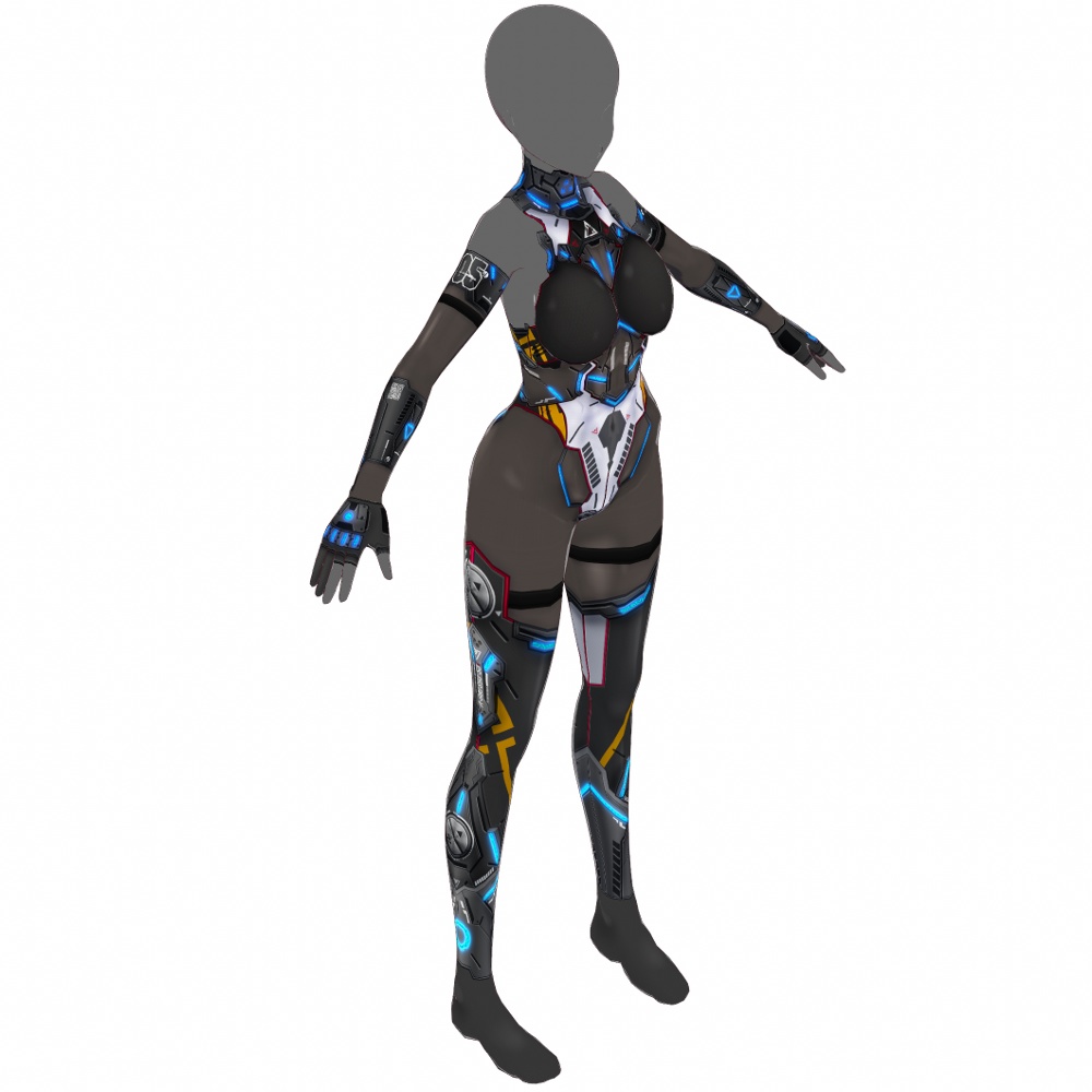 VRoid用 3色*4色展開 サイバースーツ "OBS-V" - Cyber Suits "OBS-V" 3*4Colors