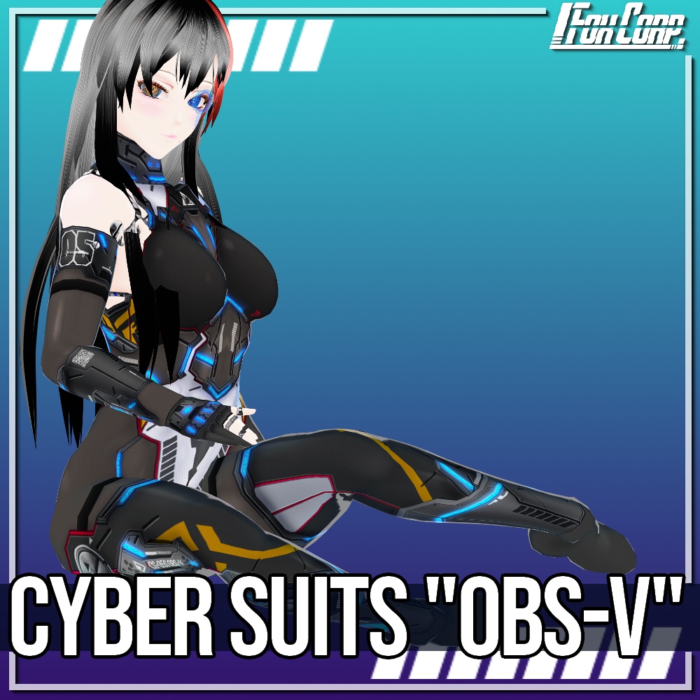 VRoid用 3色*4色展開 サイバースーツ "OBS-V" - Cyber Suits "OBS-V" 3*4Colors