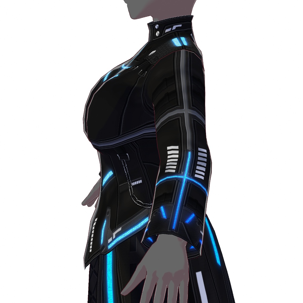 VRoid用 4色展開 サイバーコート "J.A.G.E.R." - Cyber Coat "J.A.G.E.R." 4Colors