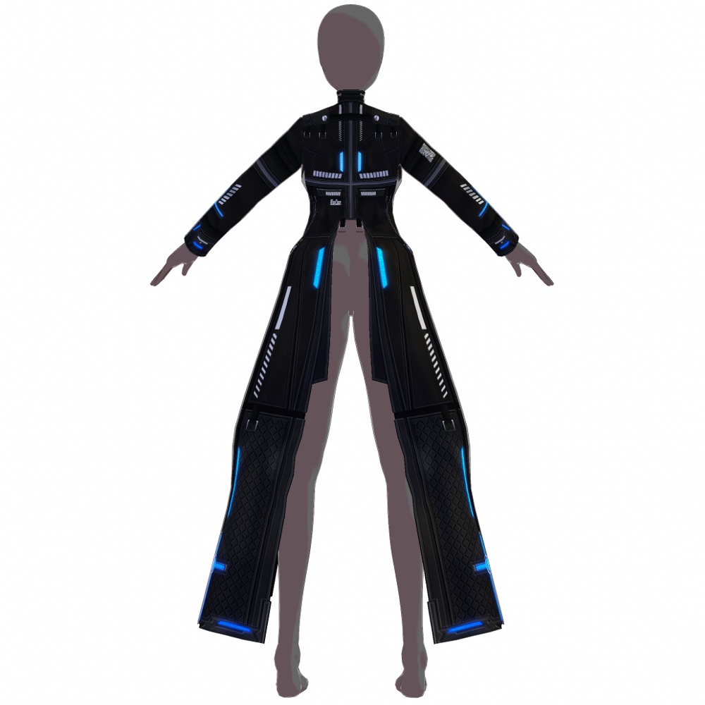 VRoid用 4色展開 サイバーコート "J.A.G.E.R." - Cyber Coat "J.A.G.E.R." 4Colors